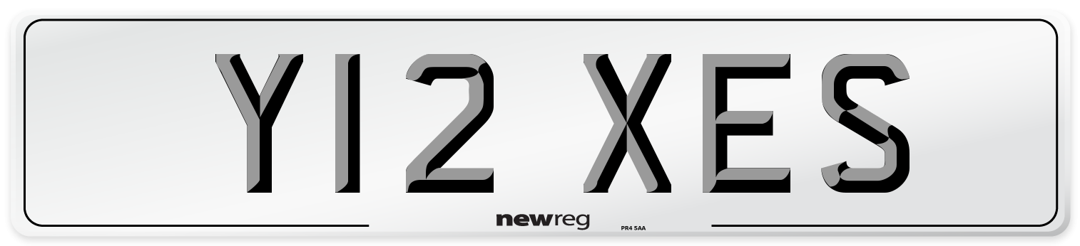 Y12 XES Number Plate from New Reg